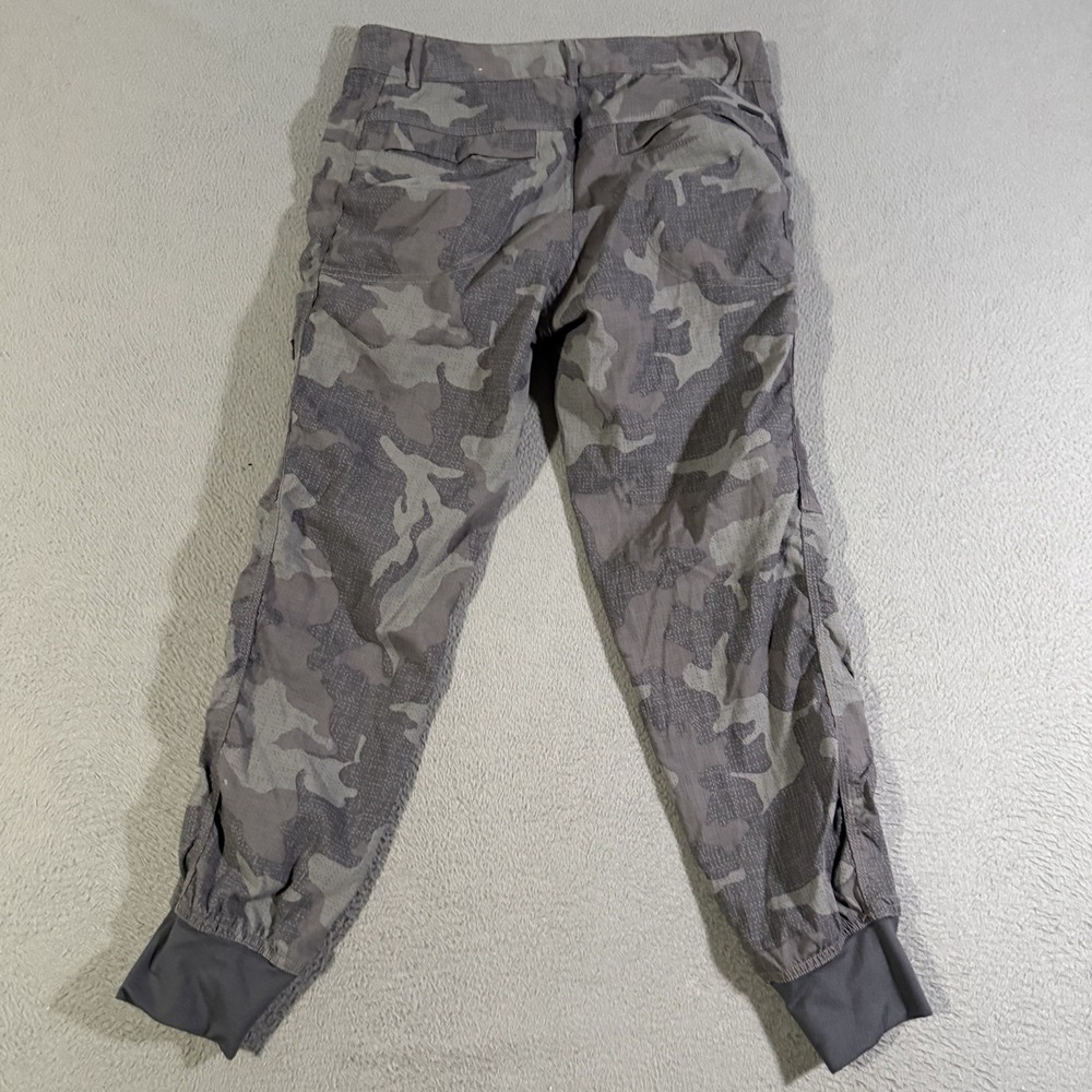 Prana‎ Pants Womens 8 Gray Camo Cargo Convertible Capris Straight Leg Outdoors - Picture 4 of 6